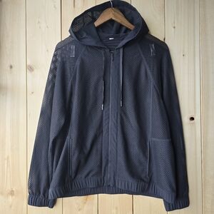 Lululemon Mesh On Mesh Jacket Black Lightweight W4AGNS